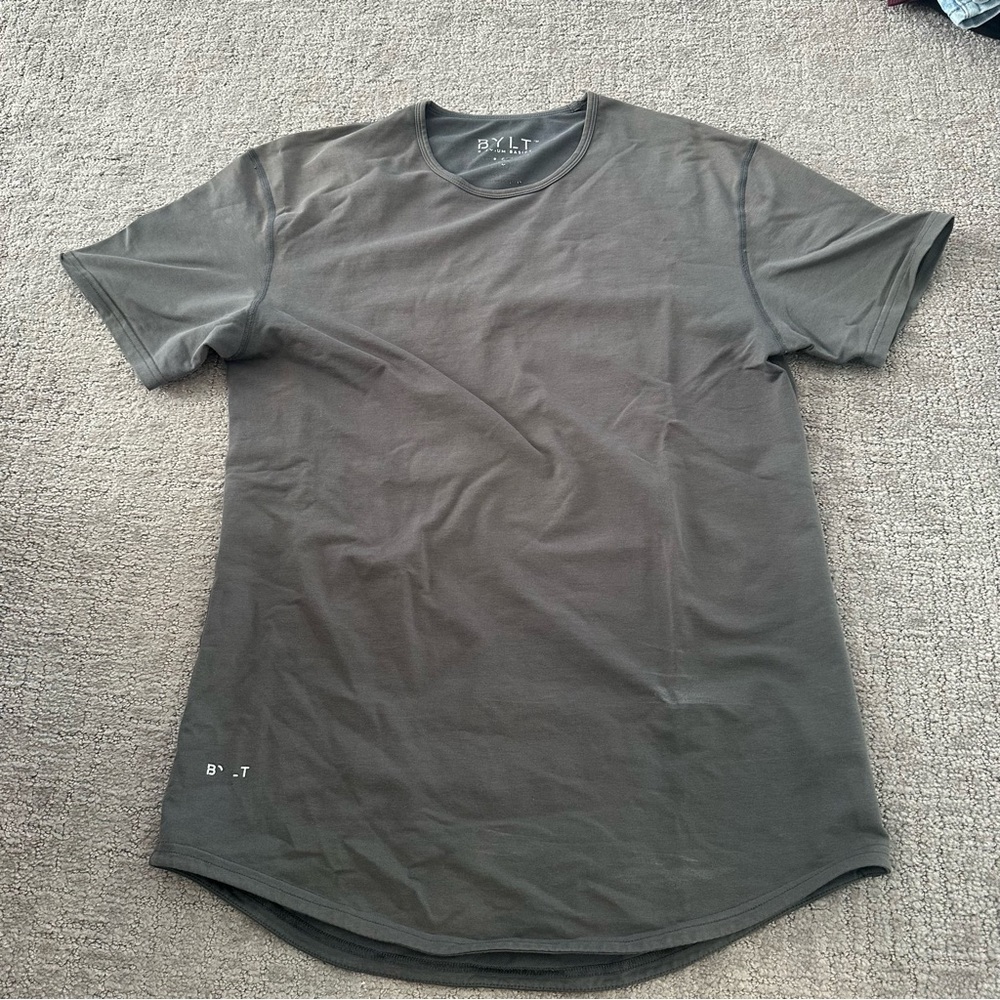 Men’s Crew Neck Short Sleeve T-Shirt — Charcoal Gray